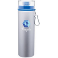 28 Oz. Silver/Blue H2go Trek Aluminum Water Bottle